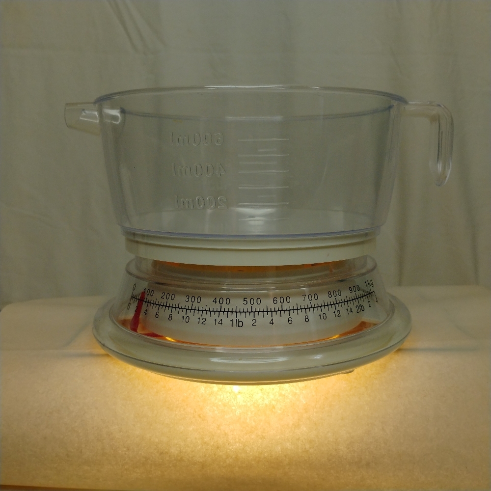 Transparent Kitchen Scale with Measuring Bowl
